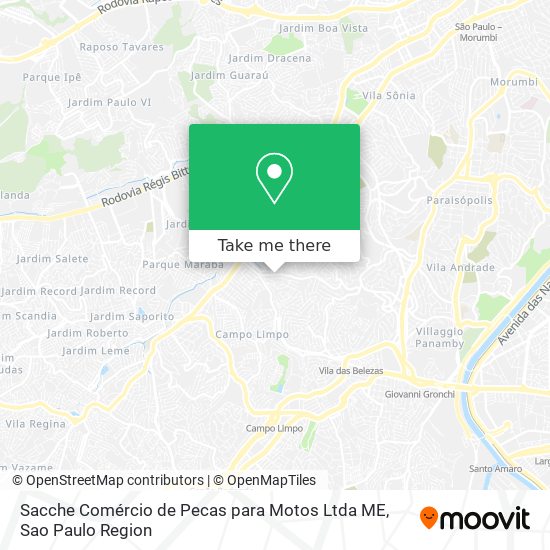 Mapa Sacche Comércio de Pecas para Motos Ltda ME