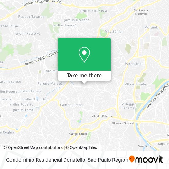 Mapa Condomínio Residencial Donatello
