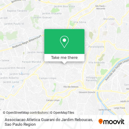 Mapa Associacao Atletica Guarani do Jardim Reboucas