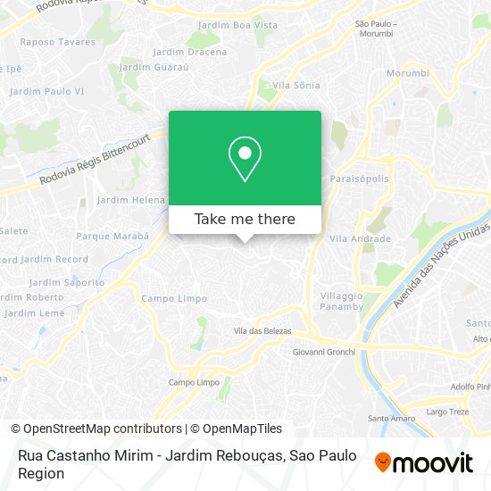 Rua Castanho Mirim - Jardim Rebouças map