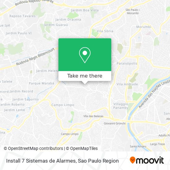 Mapa Install 7 Sistemas de Alarmes