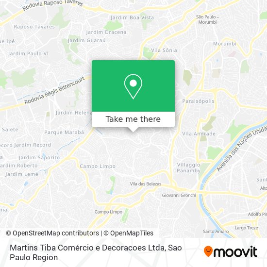 Martins Tiba Comércio e Decoracoes Ltda map