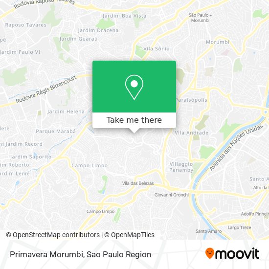 Mapa Primavera Morumbi