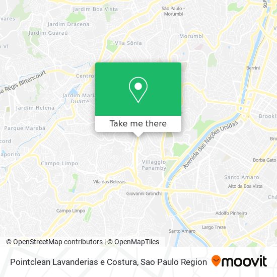 Mapa Pointclean Lavanderias e Costura