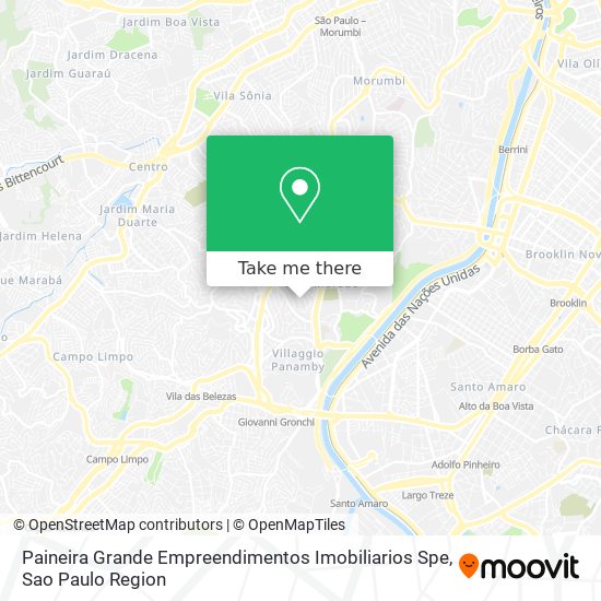 Mapa Paineira Grande Empreendimentos Imobiliarios Spe