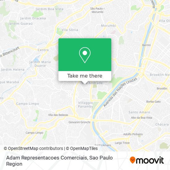 Adam Representacoes Comerciais map