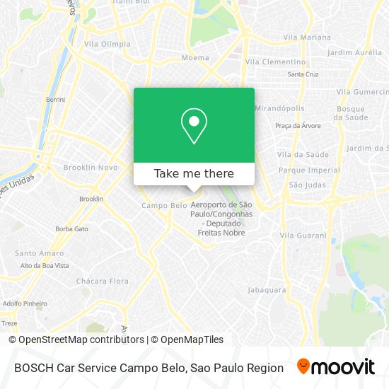 Mapa BOSCH Car Service Campo Belo