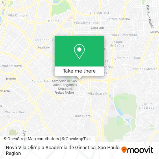 Mapa Nova Vila Olimpia Academia de Ginastica