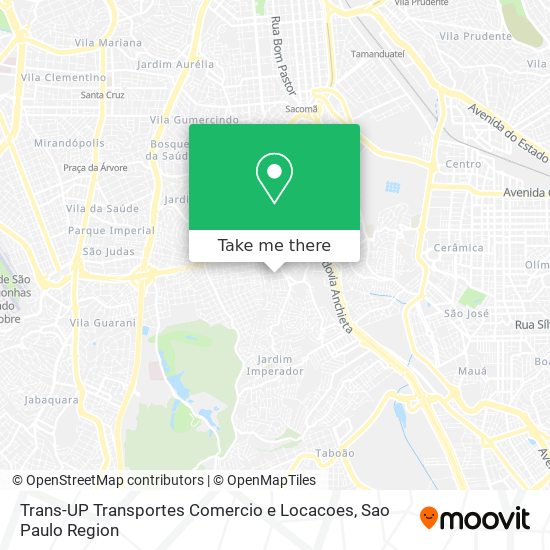 Mapa Trans-UP Transportes Comercio e Locacoes