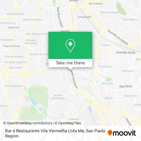 Mapa Bar e Restaurante Vila Vermelha Ltda Me