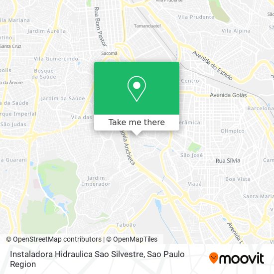 Instaladora Hidraulica Sao Silvestre map