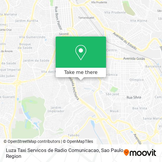 Mapa Luza Taxi Servicos de Radio Comunicacao