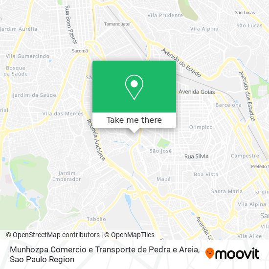 Munhozpa Comercio e Transporte de Pedra e Areia map