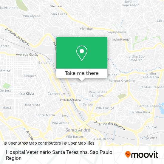 Hospital Veterinário Santa Terezinha map