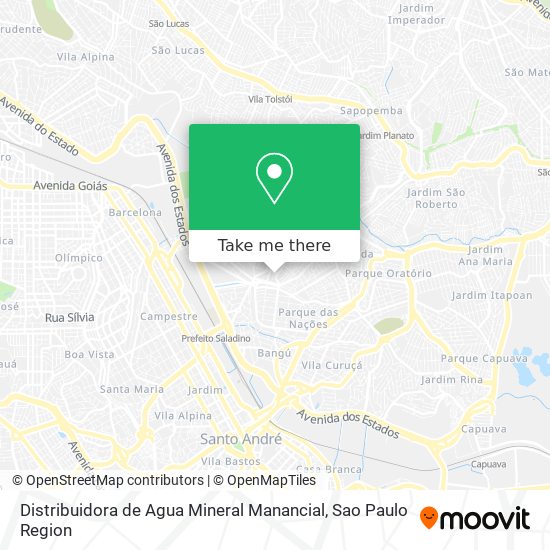 Mapa Distribuidora de Agua Mineral Manancial