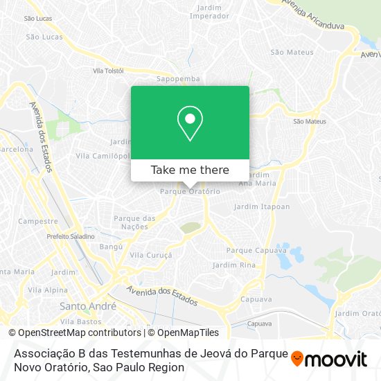 Associação B das Testemunhas de Jeová do Parque Novo Oratório map