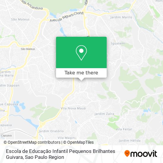 Mapa Escola de Educação Infantil Pequenos Brilhantes Guivara