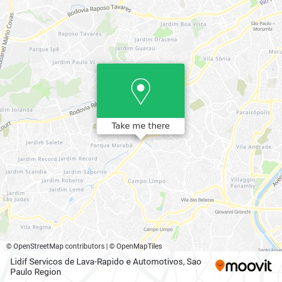 Mapa Lidif Servicos de Lava-Rapido e Automotivos