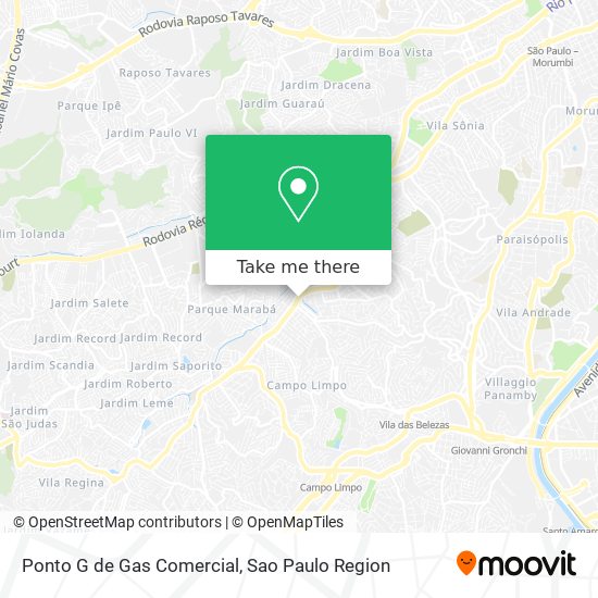 Ponto G de Gas Comercial map