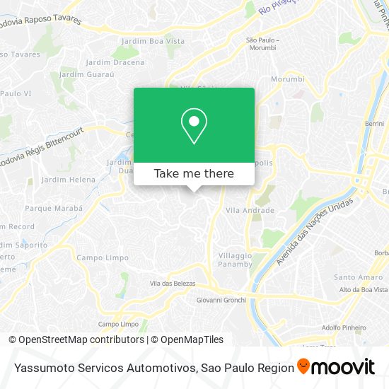 Mapa Yassumoto Servicos Automotivos