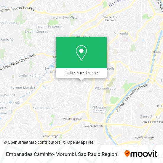 Mapa Empanadas Caminito-Morumbi