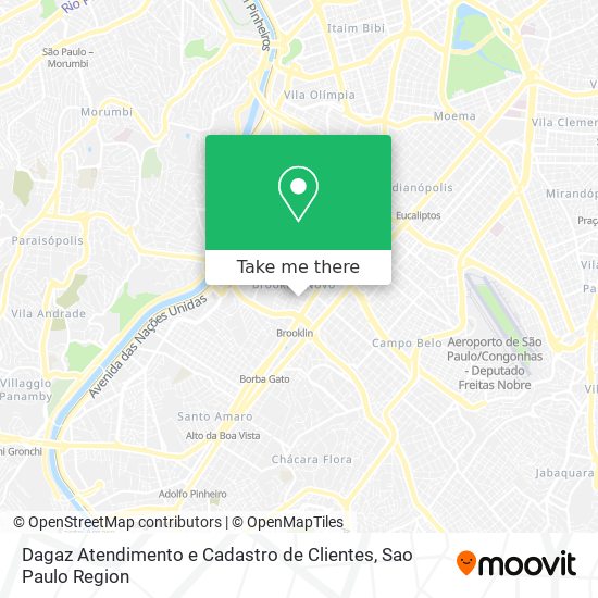 Mapa Dagaz Atendimento e Cadastro de Clientes