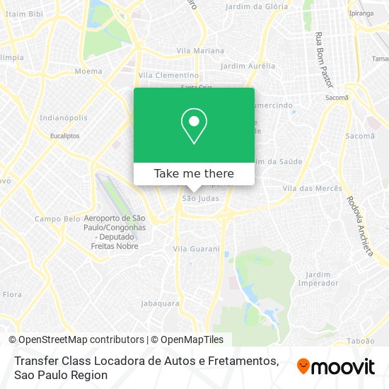 Transfer Class Locadora de Autos e Fretamentos map