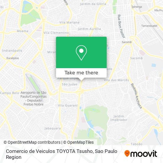 Mapa Comercio de Veiculos TOYOTA Tsusho