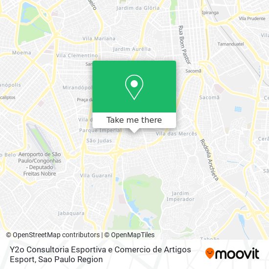 Mapa Y2o Consultoria Esportiva e Comercio de Artigos Esport