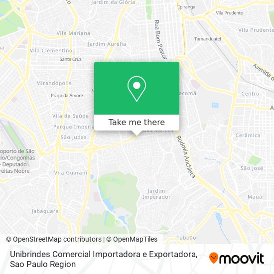 Mapa Unibrindes Comercial Importadora e Exportadora