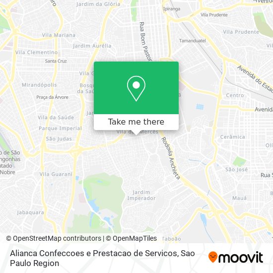 Mapa Alianca Confeccoes e Prestacao de Servicos