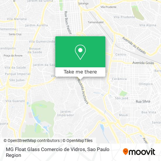 Mapa MG Float Glass Comercio de Vidros