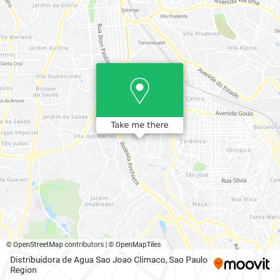 Mapa Distribuidora de Agua Sao Joao Climaco