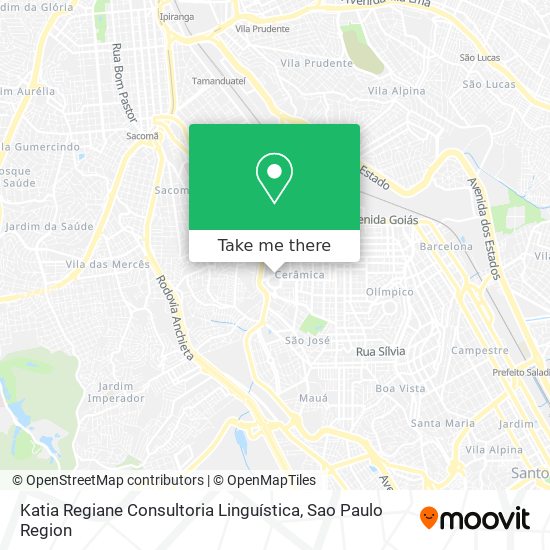 Mapa Katia Regiane Consultoria Linguística