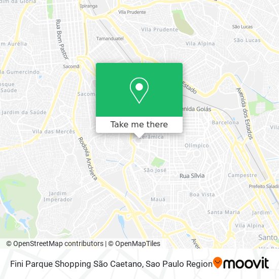 Mapa Fini Parque Shopping São Caetano