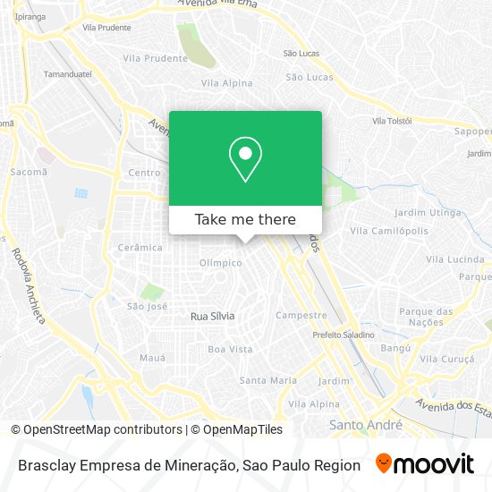 Mapa Brasclay Empresa de Mineração