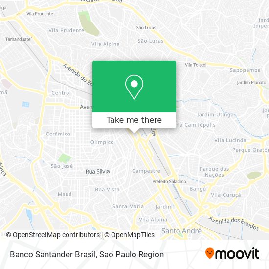 Mapa Banco Santander Brasil