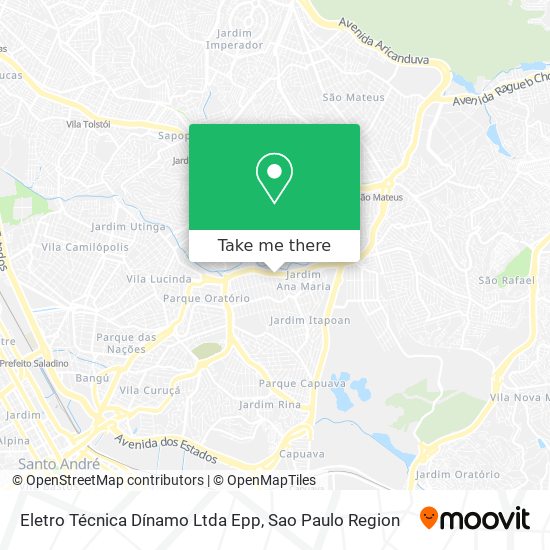 Eletro Técnica Dínamo Ltda Epp map