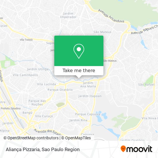 Mapa Aliança Pizzaria