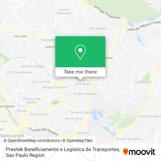 Mapa Prestek Beneficiamento e Logistica de Transportes