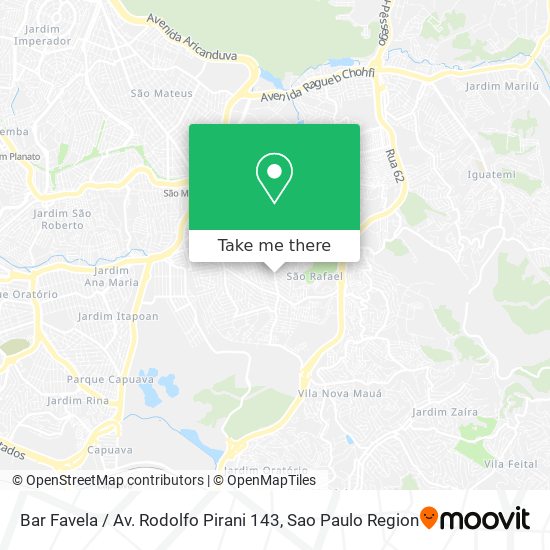 Mapa Bar Favela / Av. Rodolfo Pirani 143