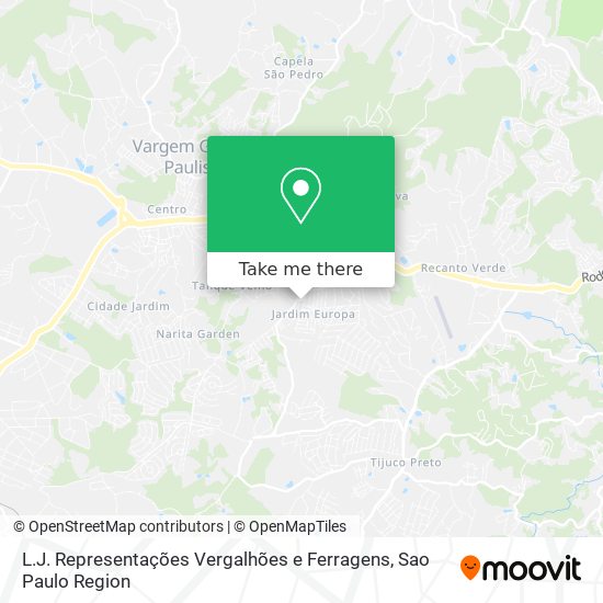 L.J. Representações Vergalhões e Ferragens map