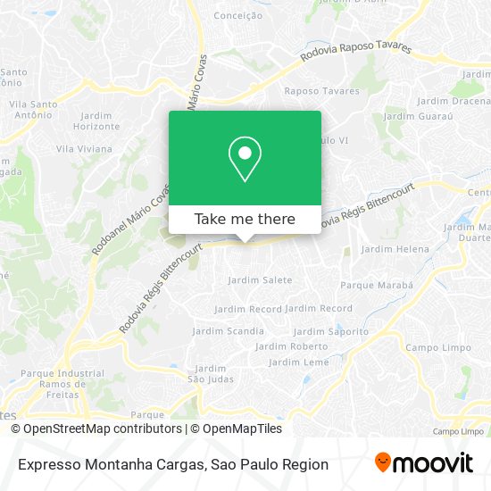 Expresso Montanha Cargas map