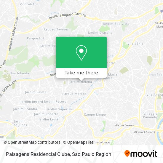 Mapa Paisagens Residencial Clube