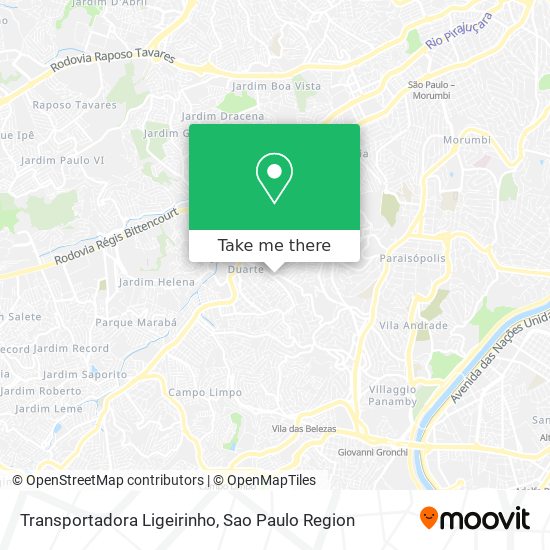 Transportadora Ligeirinho map