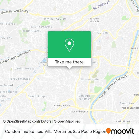 Condominio Edificio Villa Morumbi map
