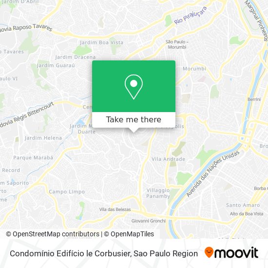Condomínio Edifício le Corbusier map