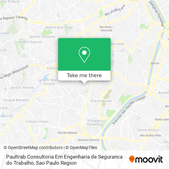 Paultrab Consultoria Em Engenharia de Seguranca do Trabalho map