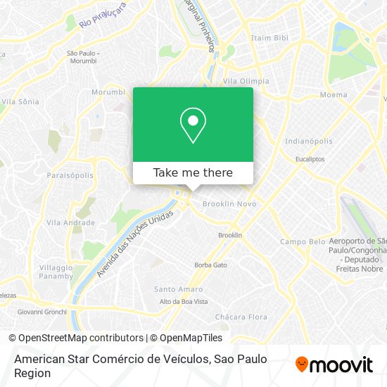 American Star Comércio de Veículos map