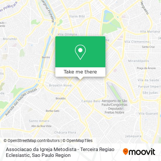 Associacao da Igreja Metodista - Terceira Regiao Eclesiastic map